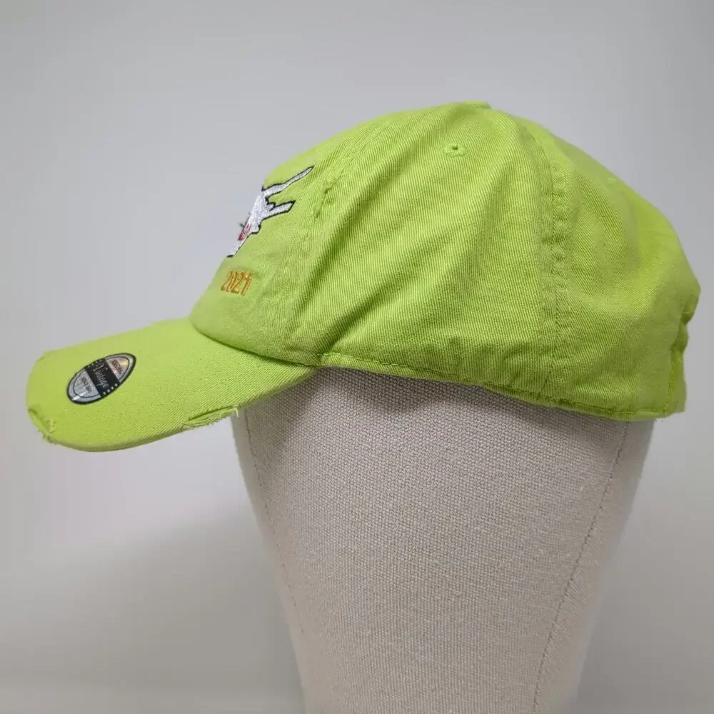 KBETHOS Baseball Cap Green One Size No Lao Cow 2021 Distressed Slideback Hat